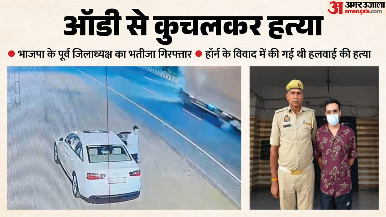 Aligarh Murder Case: BJP Ex-District President's Nephew Arrested for Allegedly Running Over Man with Audi