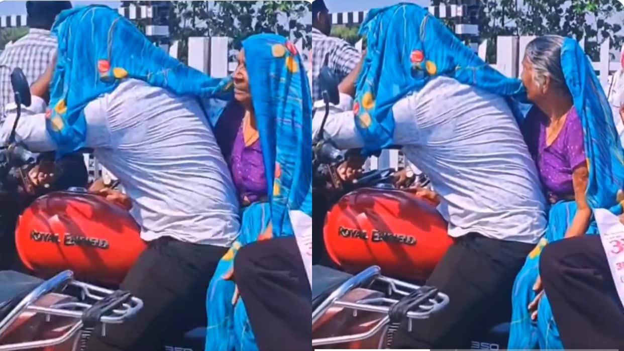 Mothers Sweet Gesture to Protect Her Son From Sunlight Wins Hearts Online