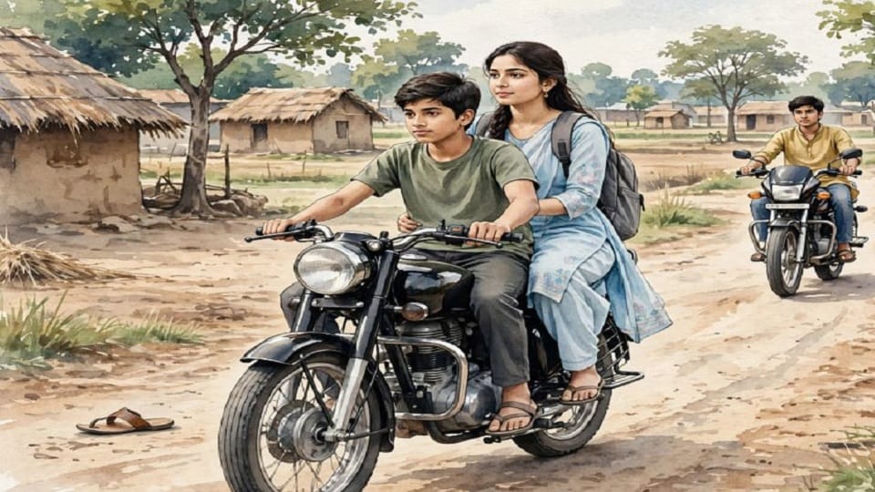 Girl Drops Slipper Stops Brother Bike Elopes With Lover