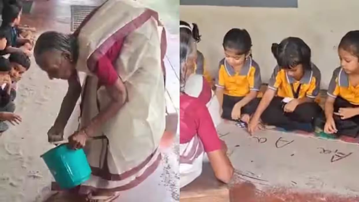 Grandmothers Traditional Teaching Method Wins Hearts on Social Media