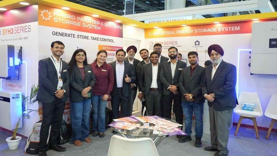 Solaryan showcased hybrid inverters and battery storage solutions at REI Expo 2026 in Greater Noida