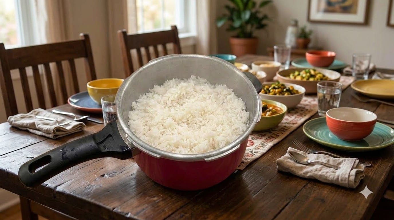 Rice become sticky when cooked in pressure cooker know easy tips to get luffy and non sticky