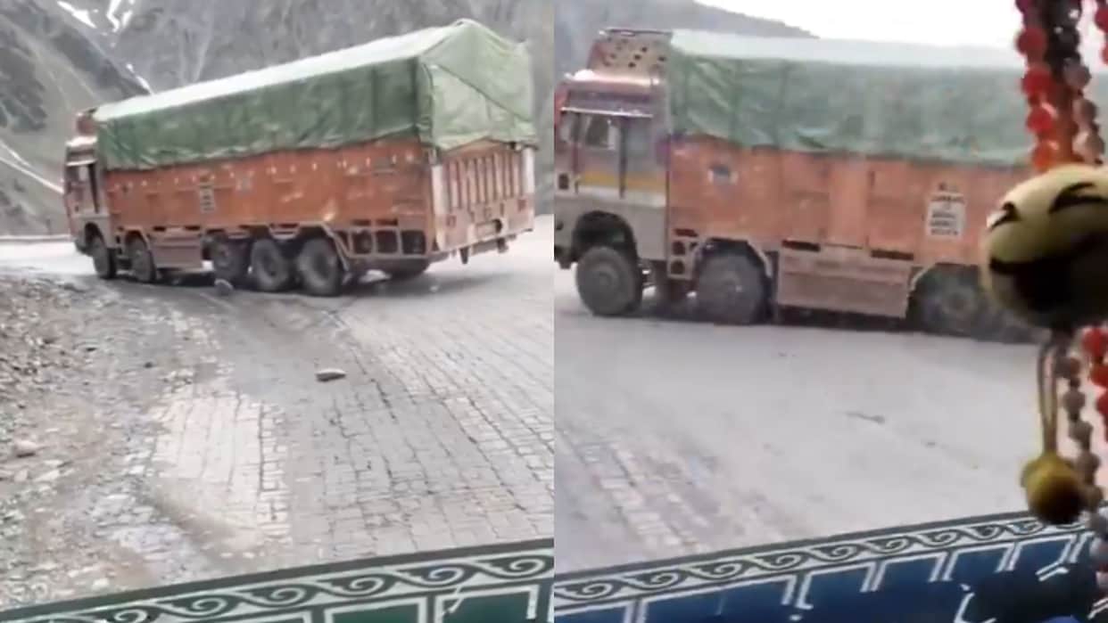Viral Video Truck Rolls Back on a Mountain Road and Plunges Into a Deep Gorge