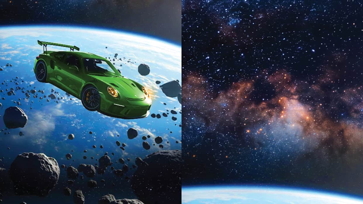 If we drive to end of universe Our concepts of time distance and existence pale in comparison to vast space