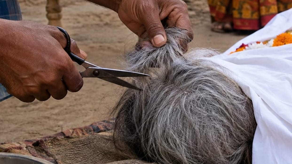 Family members cut the deceased woman hair to sell it in Pilibhit