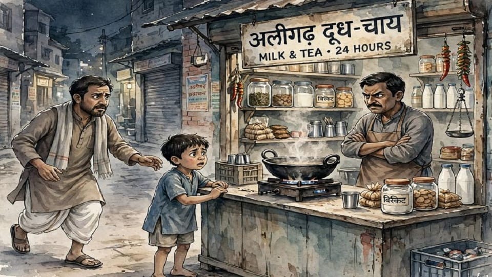 Shopkeeper Puts Child On Hot Kadhai For Asking Milk Fast