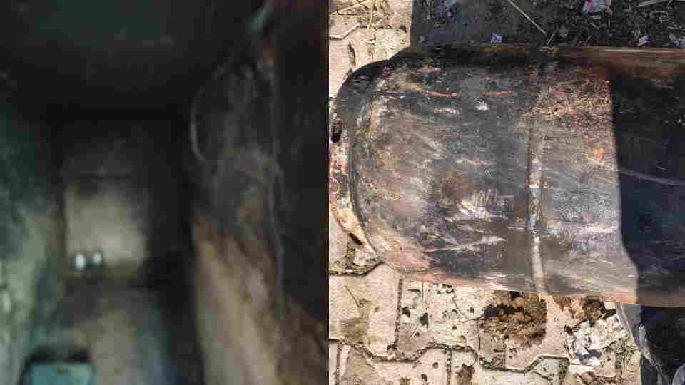 Gas cylinder caught fire and kitchen items were reduced to ashes in Siyana village