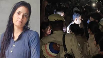 रुबीना की फाइल फोटो और हंगामा होने पर पहुंची पुलिस।