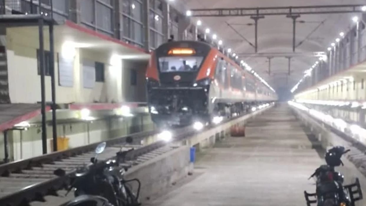 16-coach Vande Bharat sleeper train tracks preparations underway launch before Diwali maintenance work