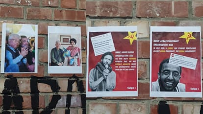 Posters featuring Rahul Gandhi and Priyanka and slogan Stop Love Jihad have been put up on walls of JNU