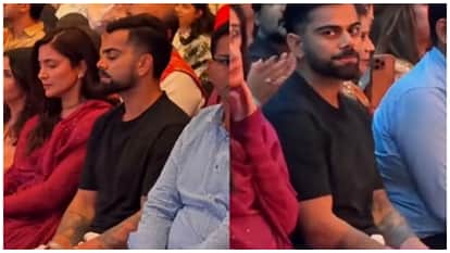 Anushka Sharma Virat Kohli Attend Krishna Das Concert Immersed In Devotion