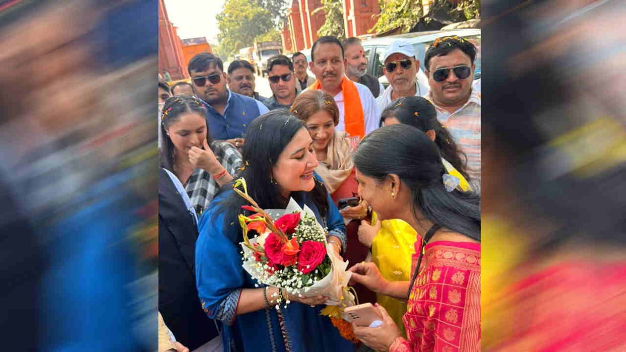 Bansuri swaraj visits kotdwar meets BJP leaders and boosts party workers morale Uttarakhand news