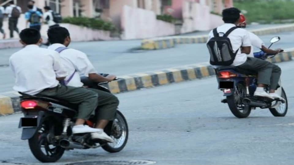 Despite the ban students are riding bikes and scooters in kashipur