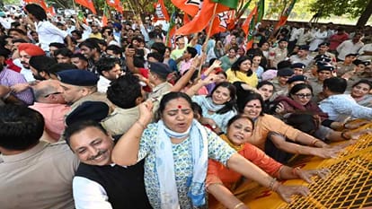 Protest by BJP workers in Chandigarh