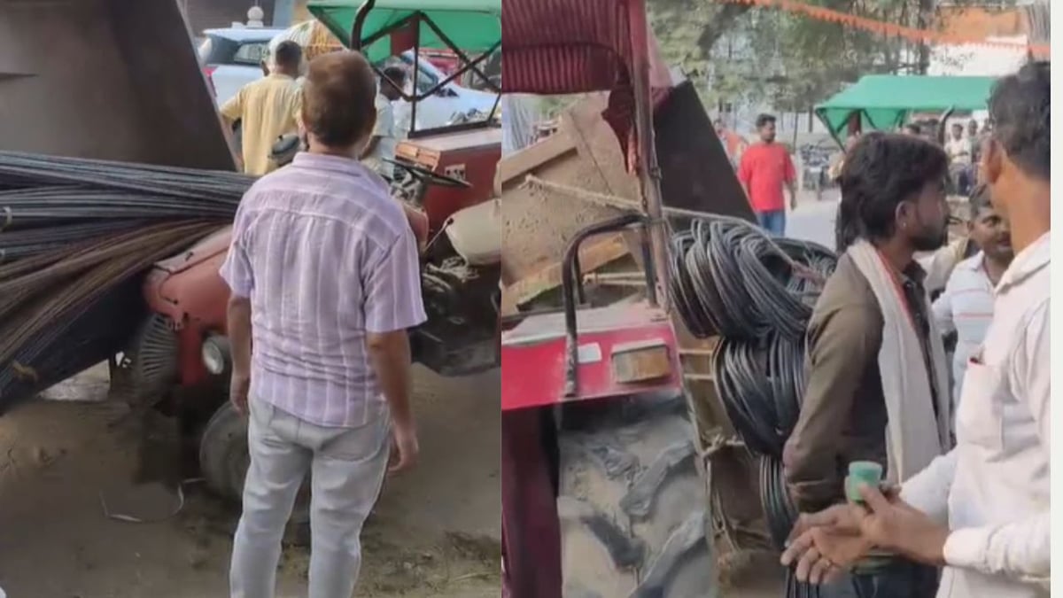 मोंठ में बड़ा हादसा: सरिया लदी ट्रैक्टर-ट्रॉली ने दो भाइयों को मारी टक्कर, गंभीर हालत में झांसी रेफर