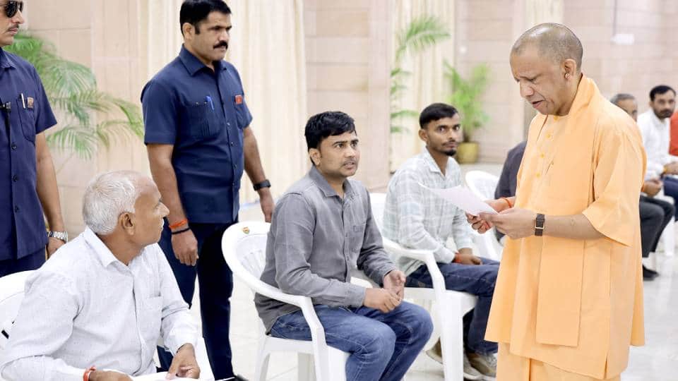 CM Yogi listened to people problems during Janta Darshan and directed officials to resolve them quickly