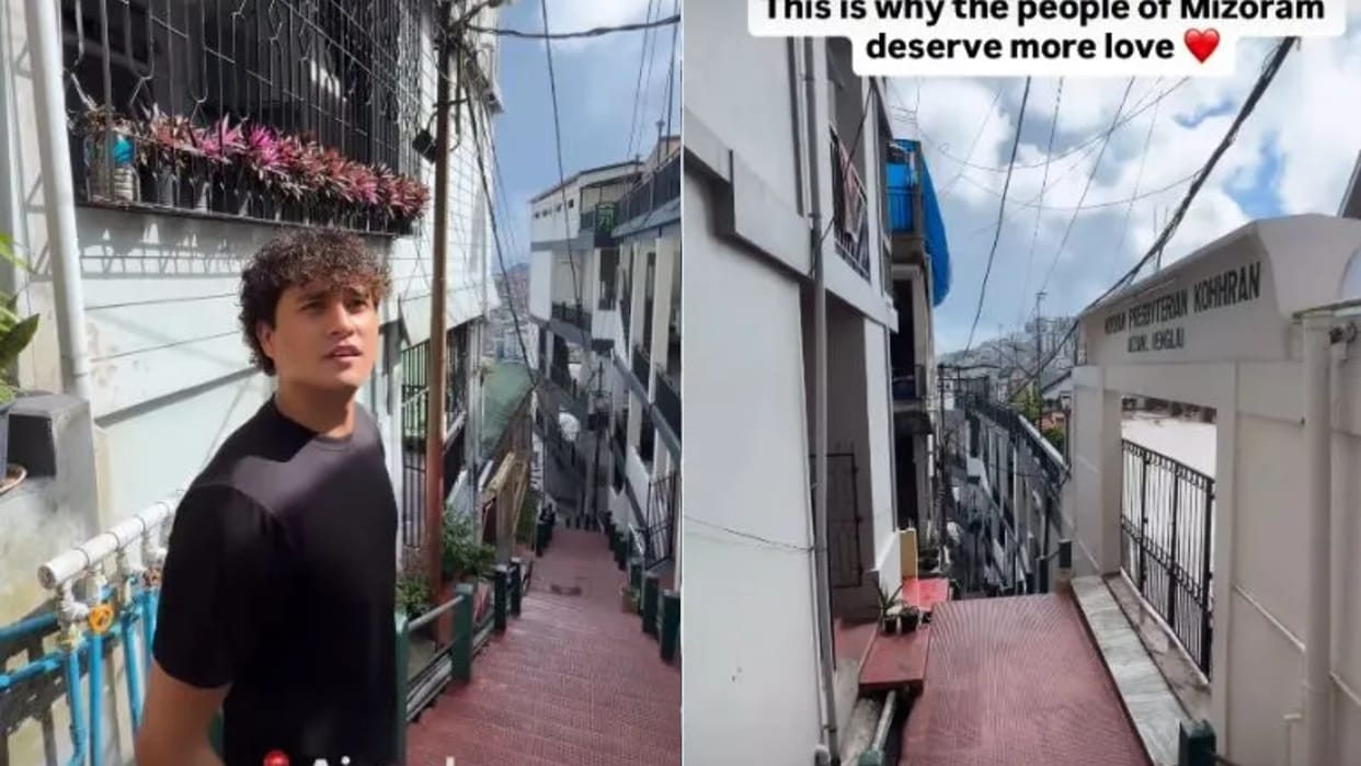 Mizoram Viral Video  Where Do People Park Their Cars in These Hillside Homes