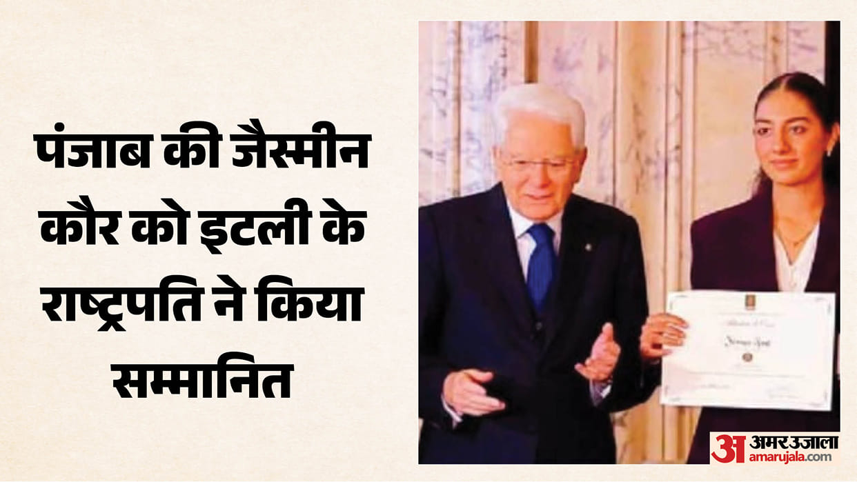 Jasmine Kaur from Punjab honoured by the President of Italy