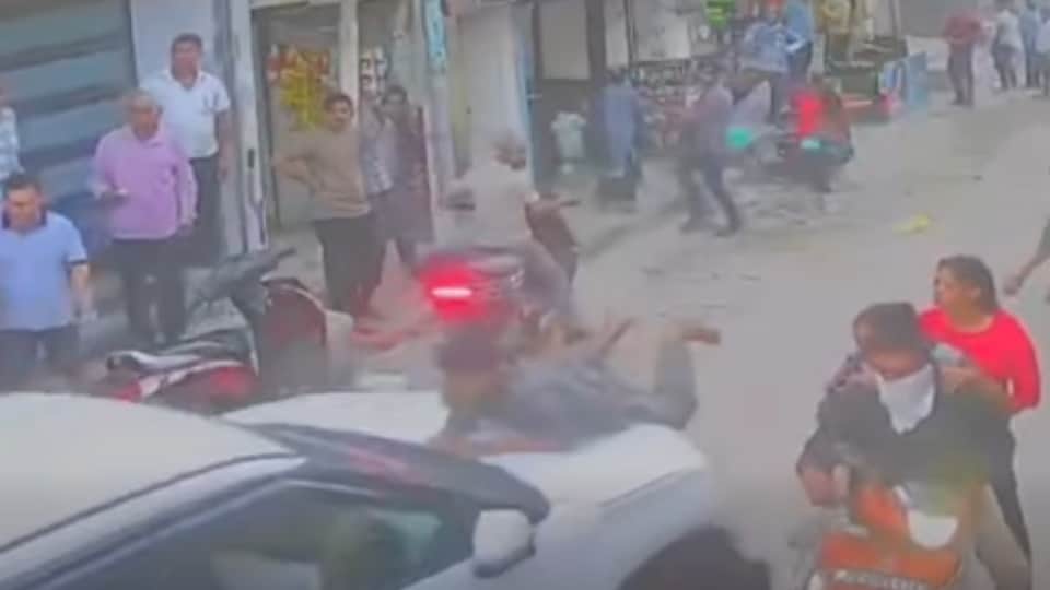 Argument turns into physical altercation in Ludhiana driver speeds off with man clinging to car bonnet