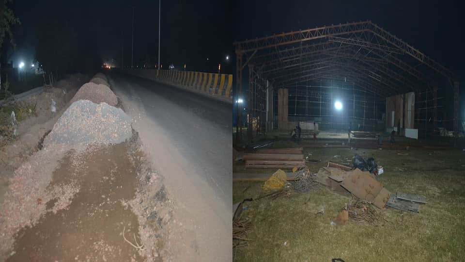 Ramghat Road Work Fast For Minister Guests