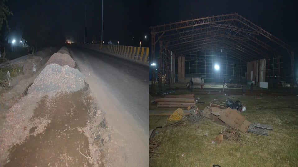 Ramghat Road Work Fast For Minister Guests