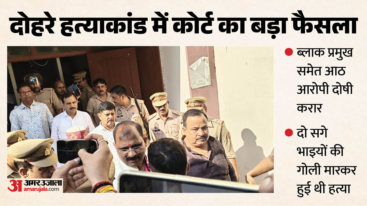 Azamgarh Major verdict 19 years after murder of two brothers eight accused  including Block Pramukh convicted