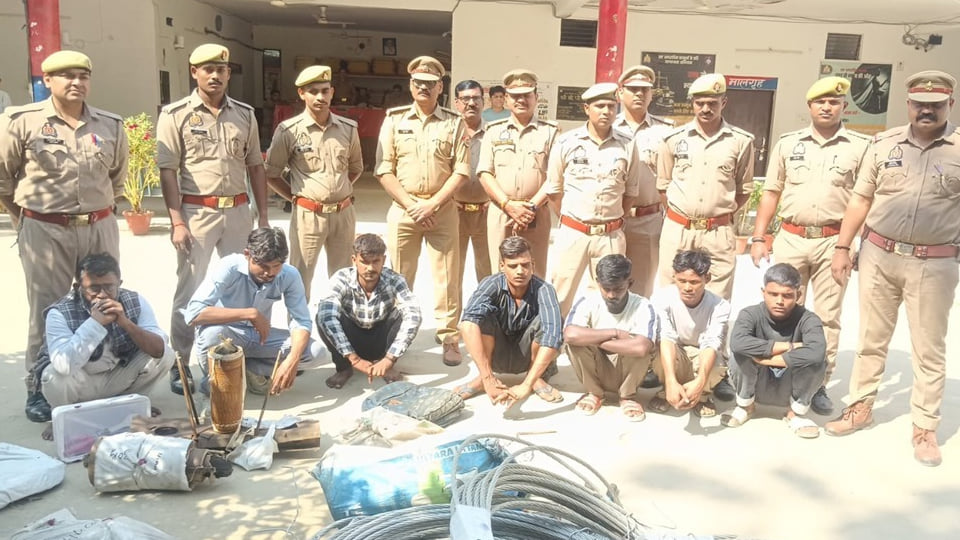 कानपुर: ट्रांसफॉर्मर व उपकरण चोरी करने वाले अंतरजनपदीय गिरोह के सात सदस्य गिरफ्तार