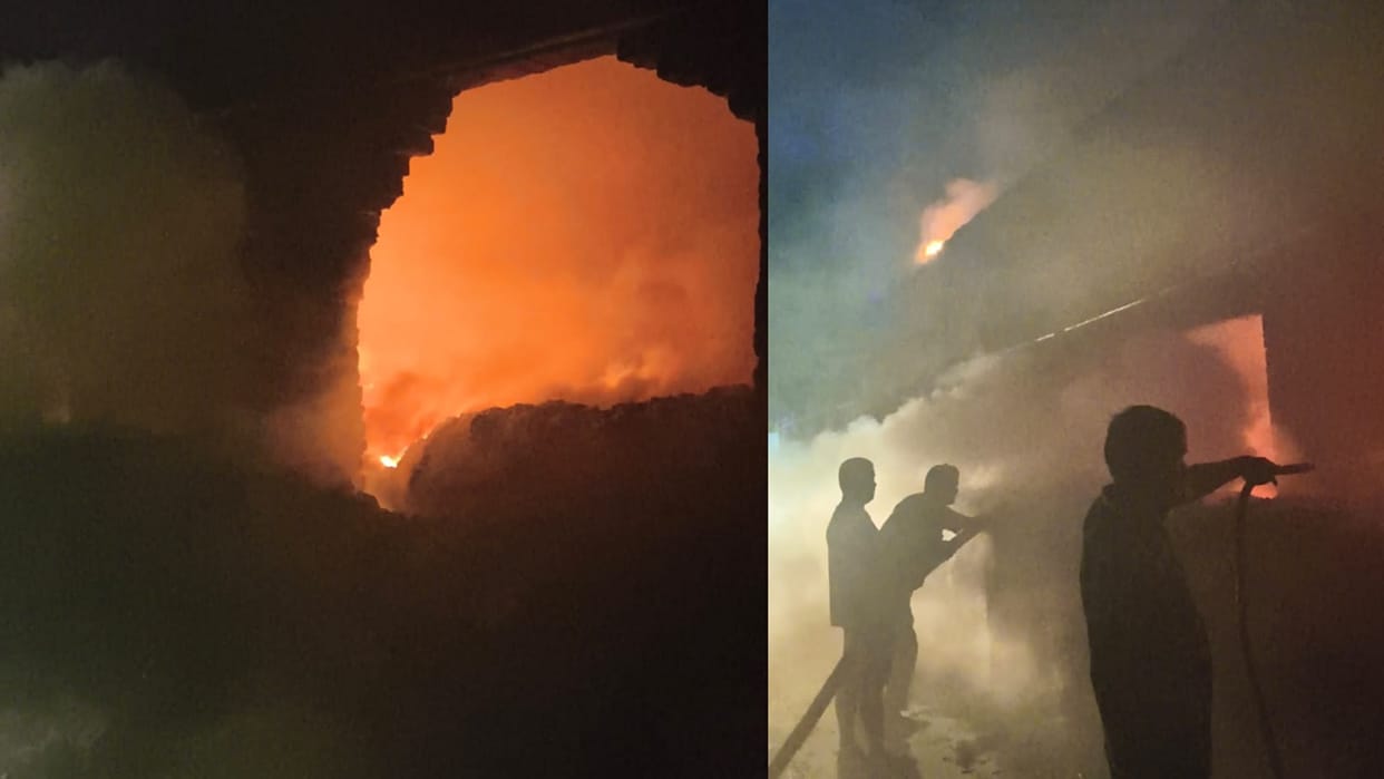 Massive fire at Gupta factory in Panipat; one worker dead, another critically injured