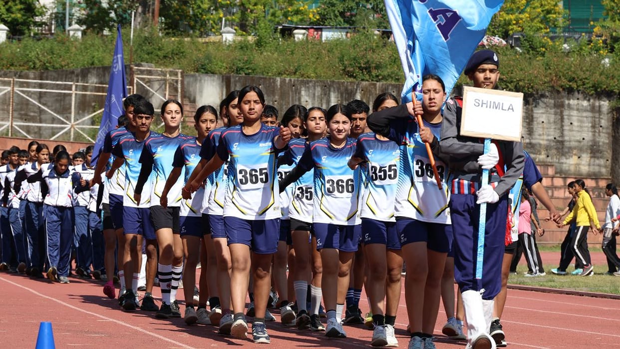 dharamshala under 19 athletics meet aryan sudiksha 1500m race