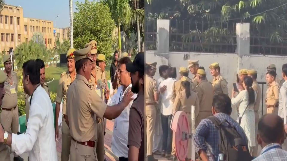 मेरठ MLC मतगणना केंद्र पर हंगामा: निर्दलीय प्रत्याशी विक्रांत वशिष्ठ और दरोगा की तीखी बहस; बोले- औकात में रहो