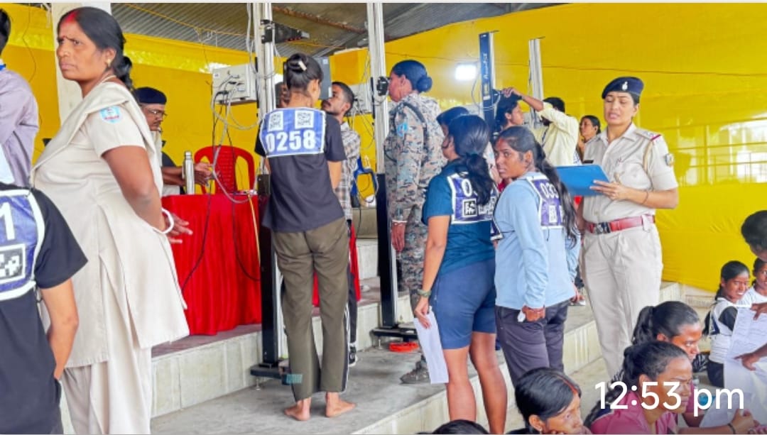 Assistant Jailer recruitment examination begins in Hazaribagh; physical screening of candidates