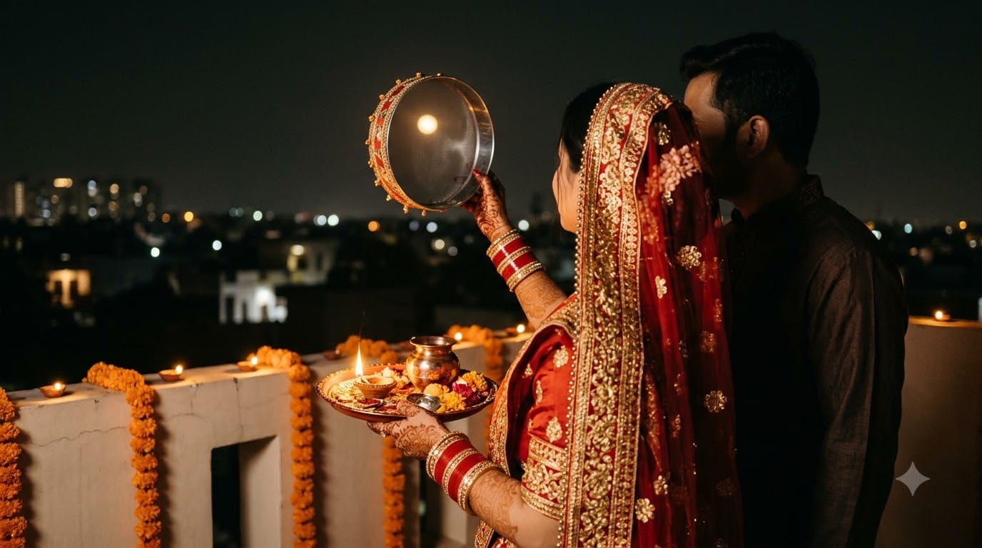 Karwa Chauth Couple Pose Ideas For Husband And Wife Romantic Instagram-Worthy Photos