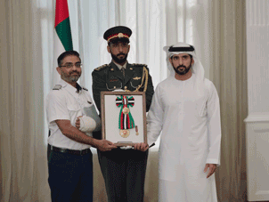 Defying death to save passengers Dubai President embraces and honors Captain Machhar