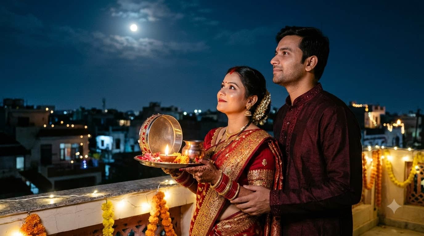 Karwa chauth 2026 rashi wise outfit colours karwa chauth couple outfit according to zodiac sign
