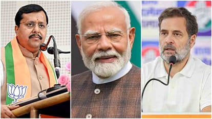 नितिन नबीन, नरेंद्र मोदी और राहुल गांधी