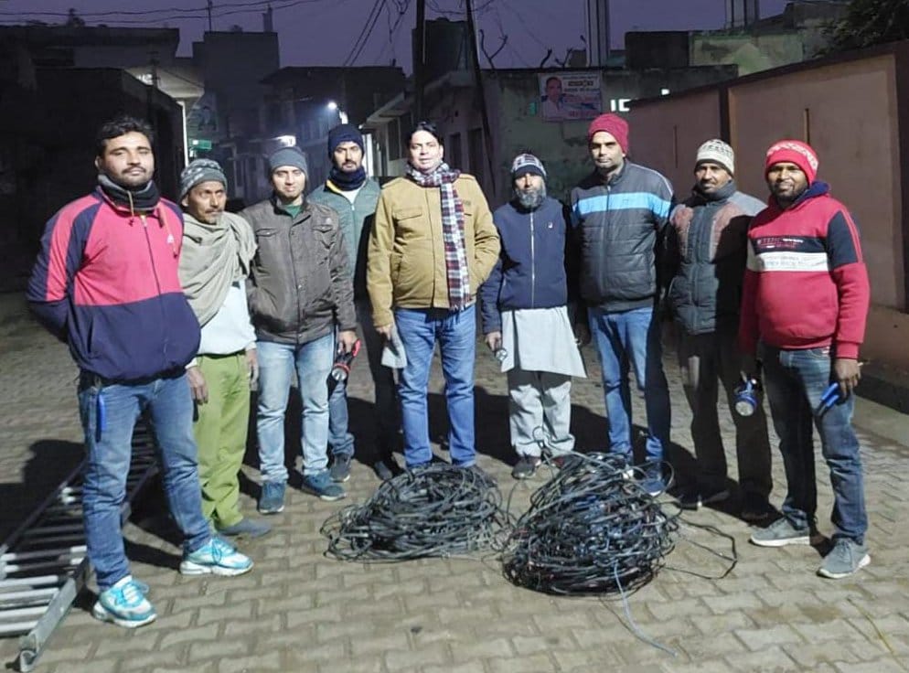 The electrical team that reached to cut the connection was returned with