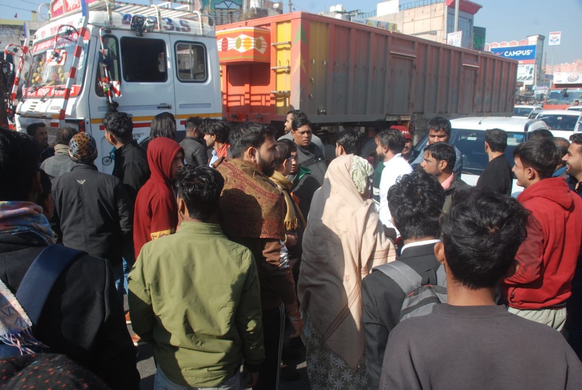 The speeding truck collided with several vehicles including the cyclist