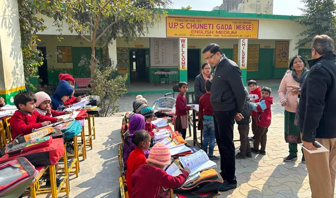 Children could not read Hindi book properly