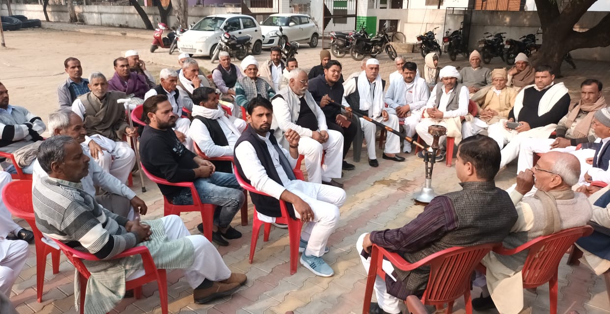 Announcement of mahapanchayat on 27th in Tehsil