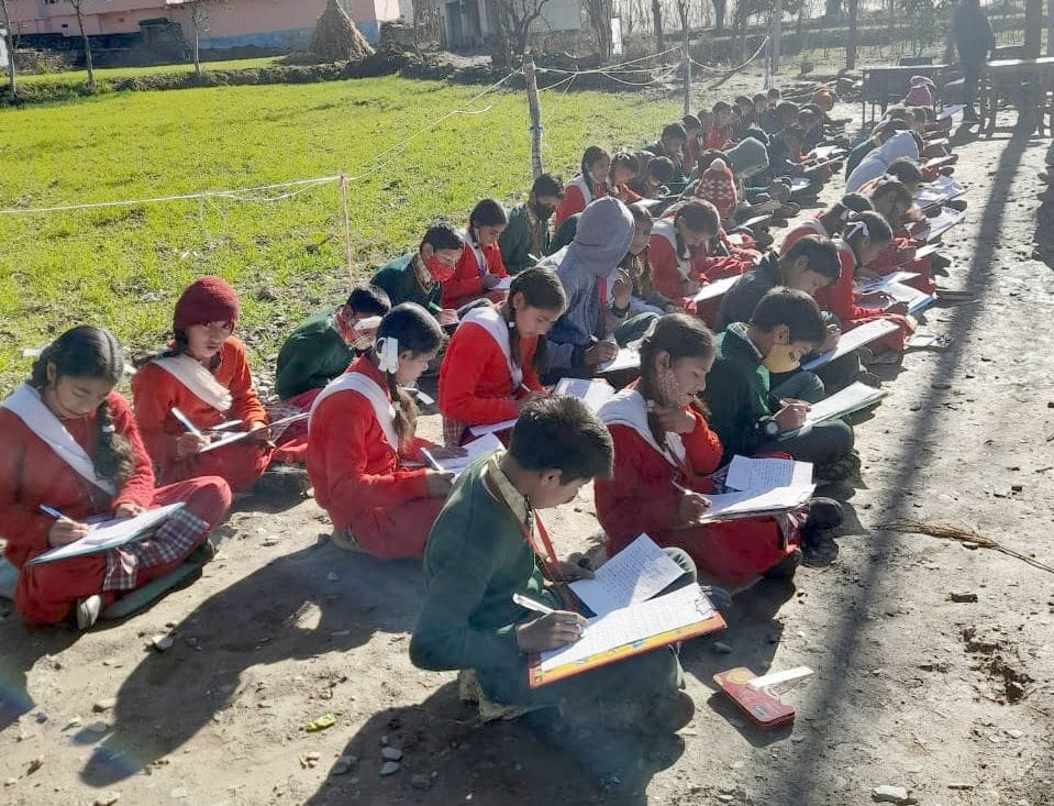 Forced to sit in the fields and study