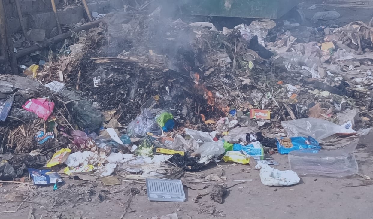 The people of Patthar Mandi and Binauli Road are troubled by the filth
