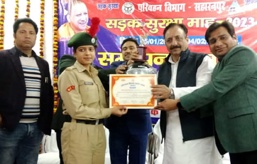 Honored for doing good work in road safety month