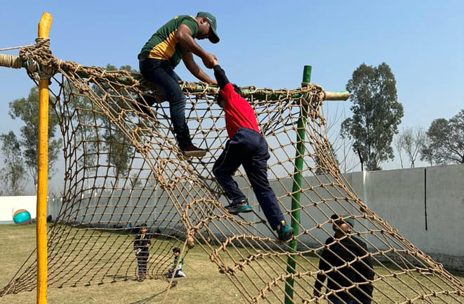 Students had fun in the adventure camp organized in Nalanda