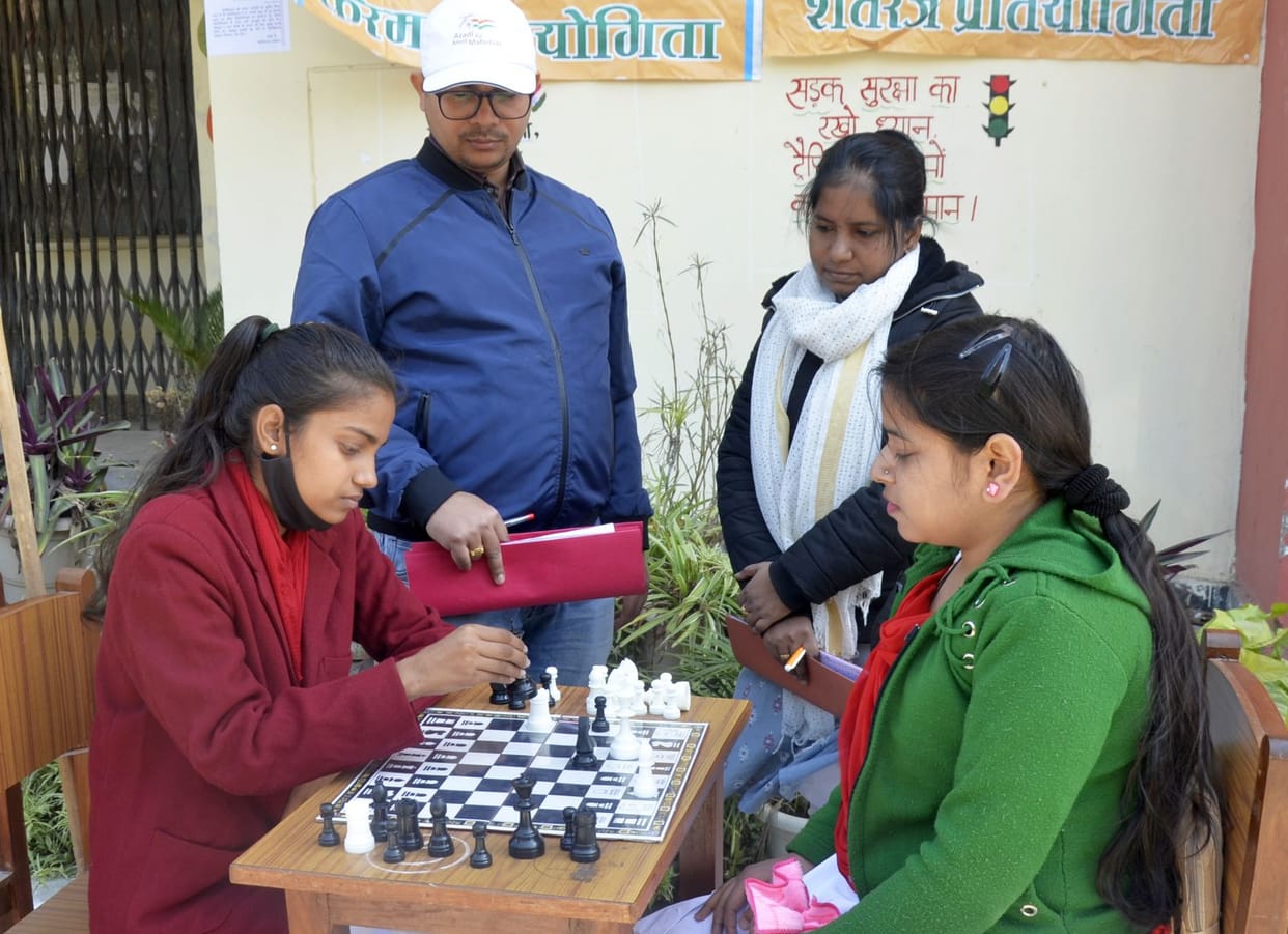 Anshika won the chess game, Priyanka threw the ball the farthest.