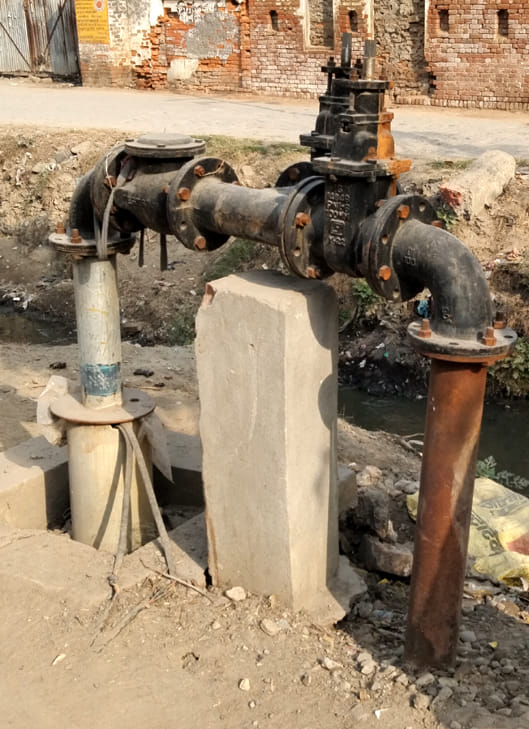 contaminated water coming from the taps