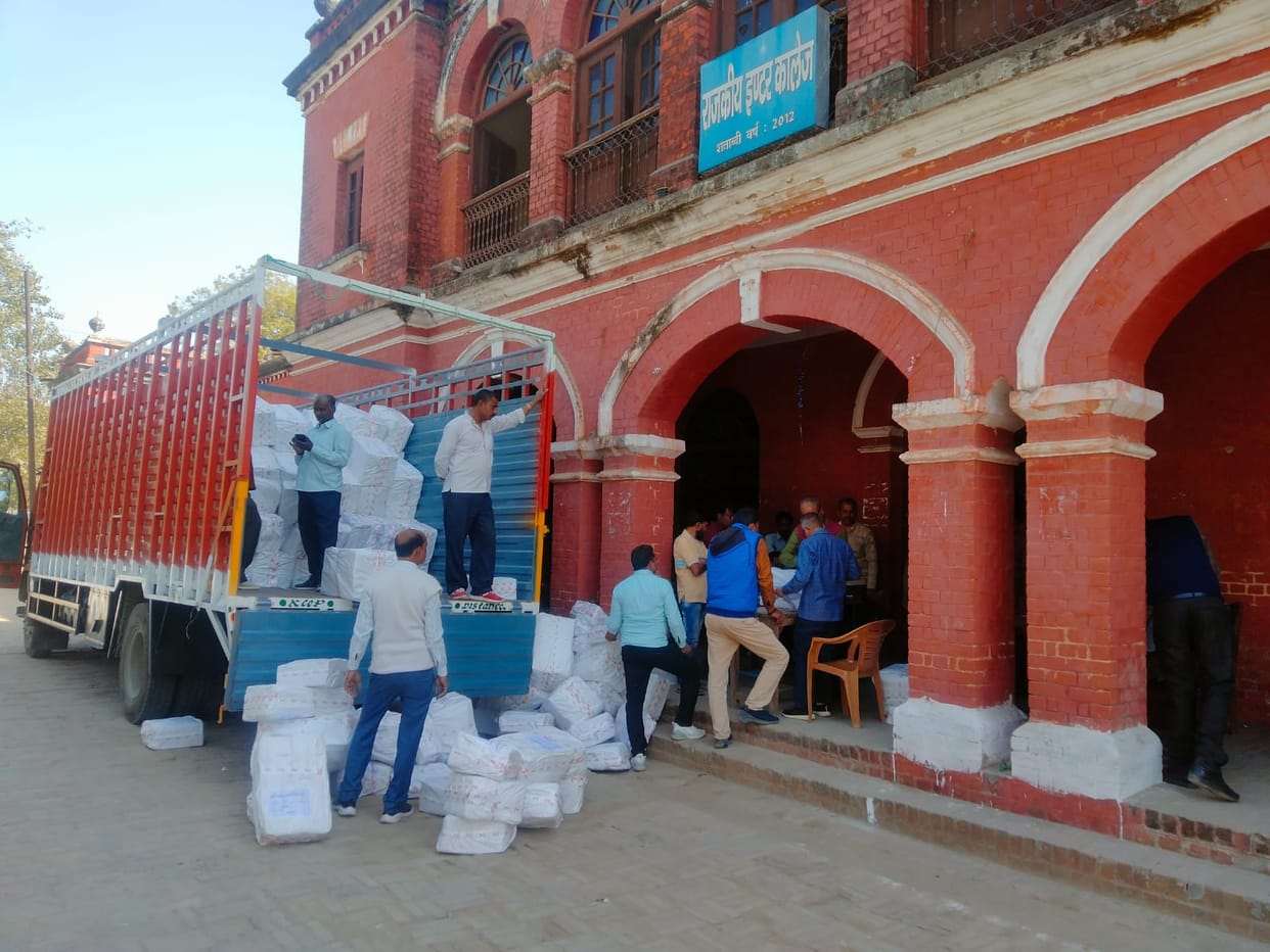 two centers did not reach to remove the question paper