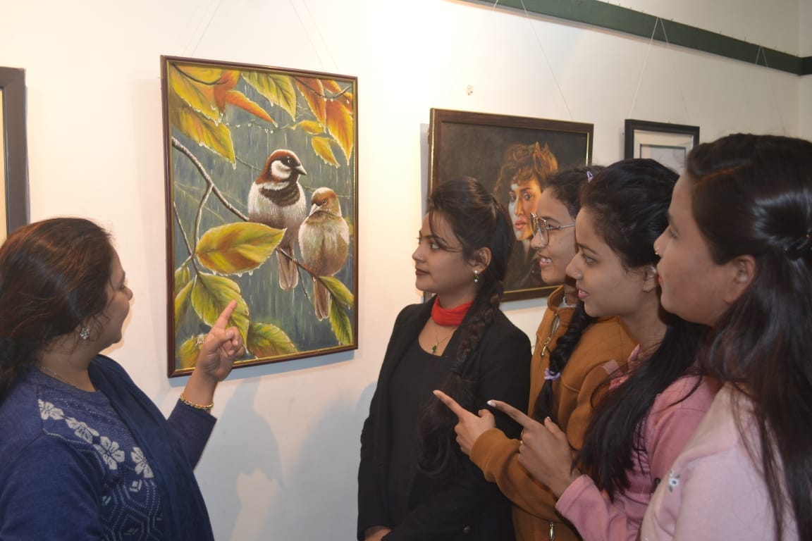 Art lovers thronged the painting exhibition for the second day as well