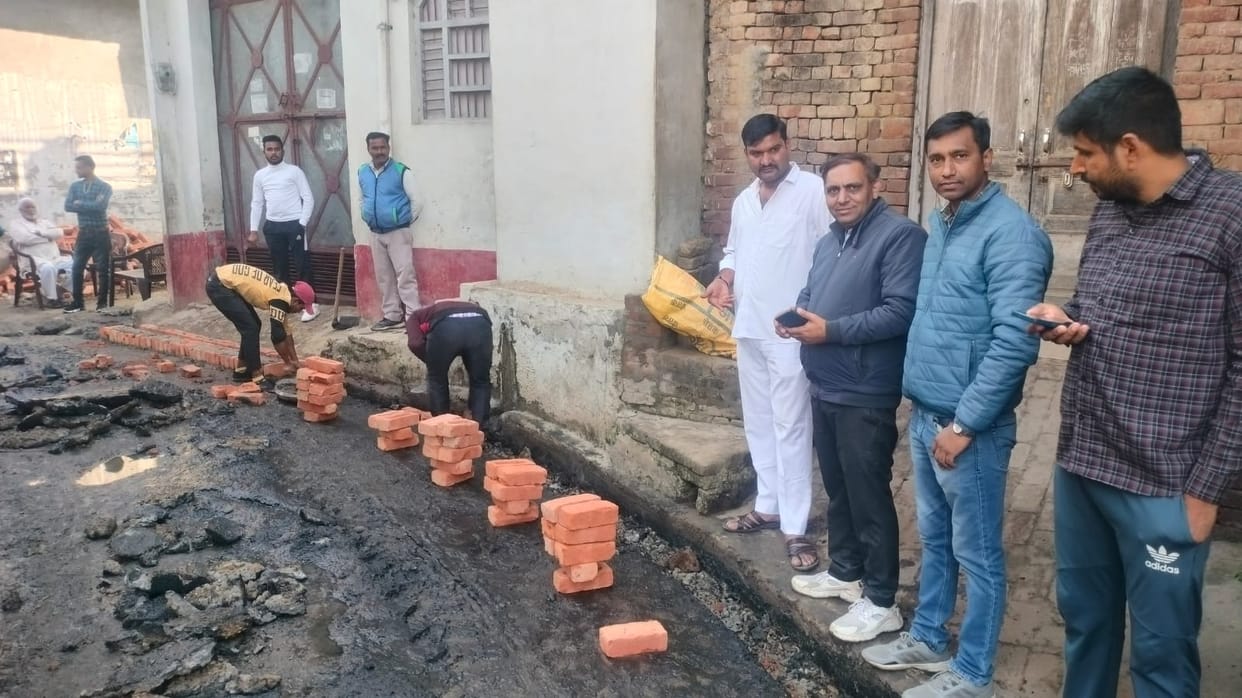 Drainage route cleared in Bhainsi, drain construction started