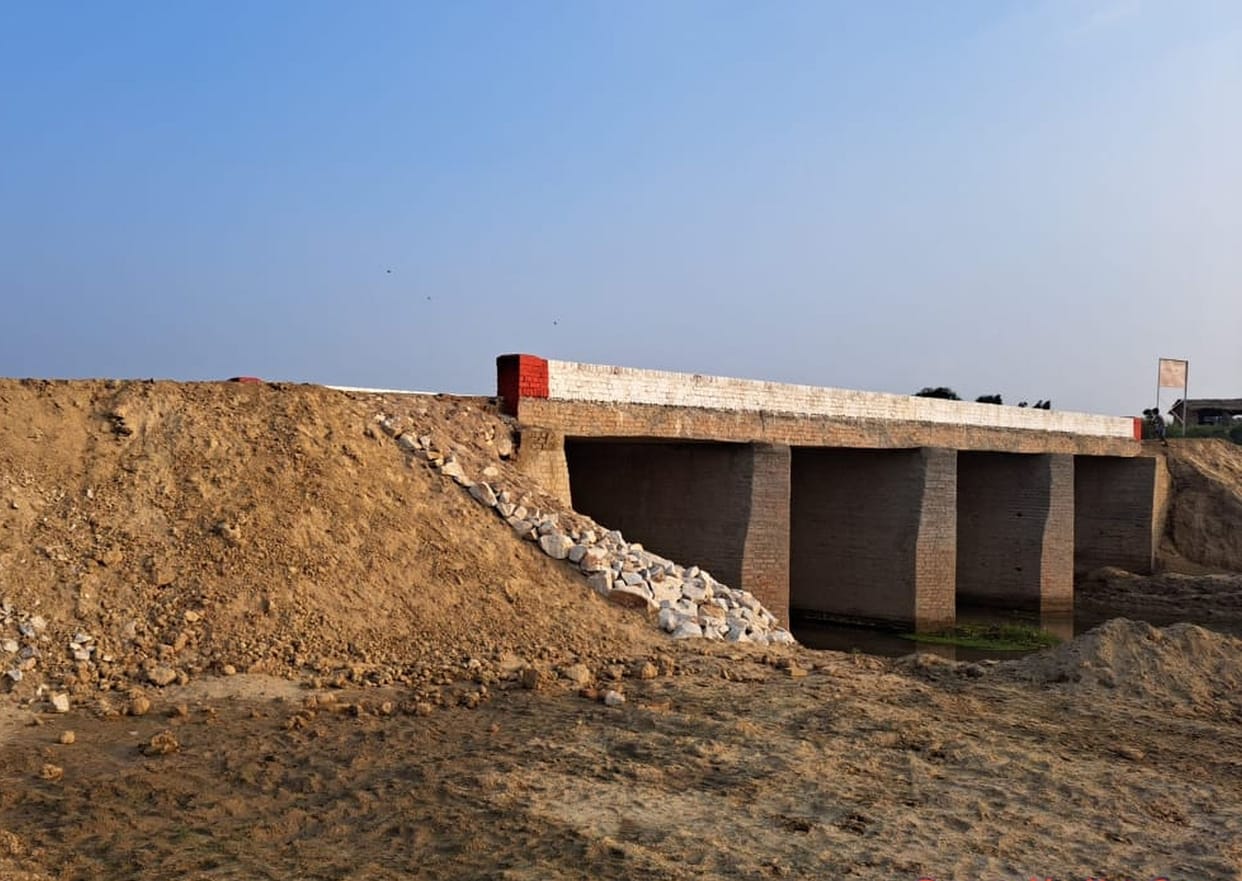 Bridge over river ready