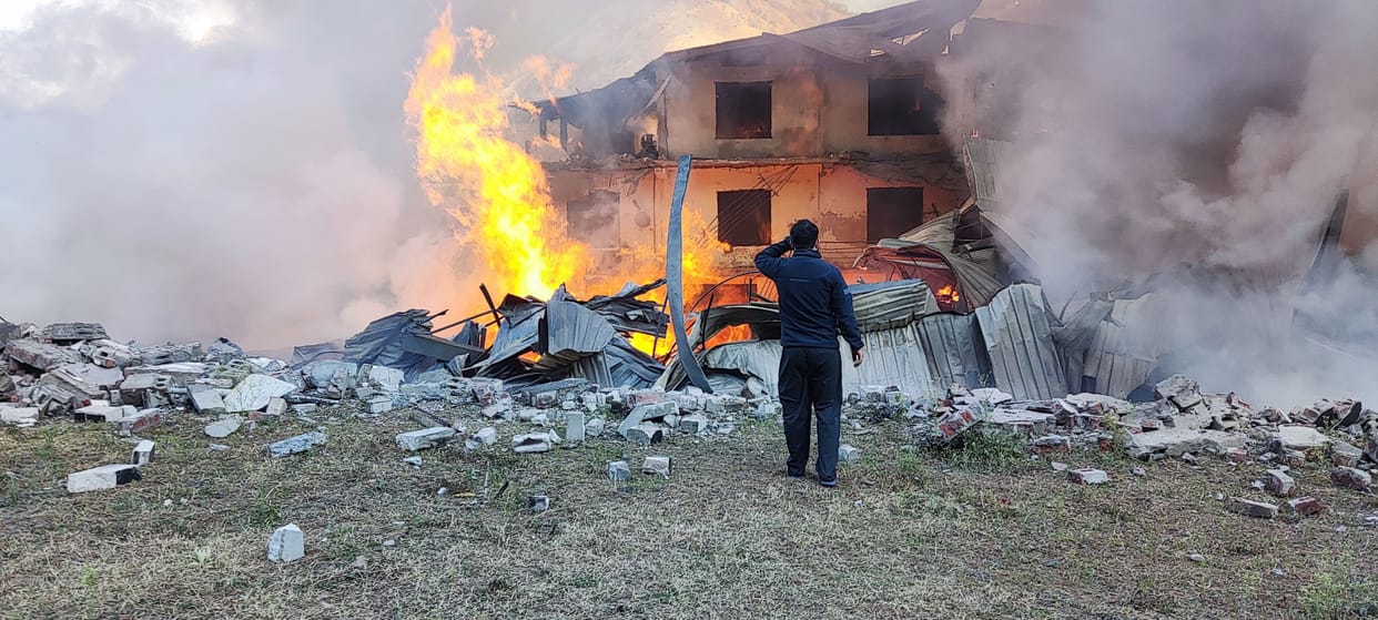 fire mega store, bithal, many lost jobs,